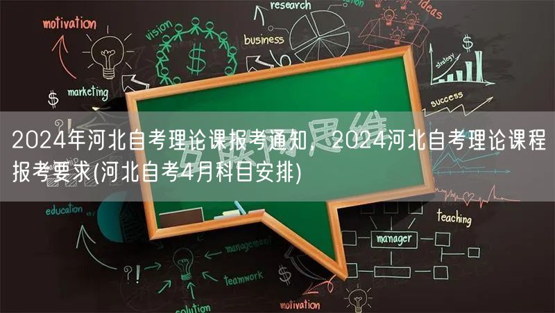 2024年河北自考理论课报考通知，202
