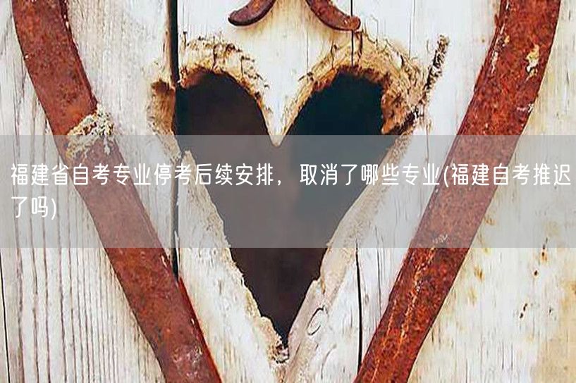福建省自考专业停考后续安排，取消了哪些专