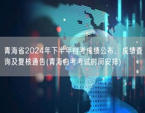青海省2024年下半年自考成绩公布，成绩