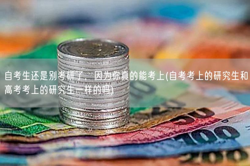 自考生还是别考研了，因为你真的能考上(自