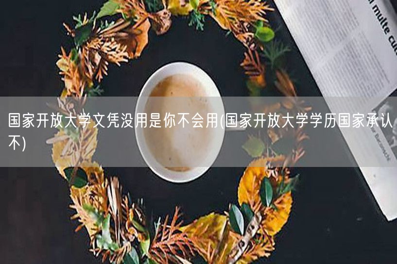 国家开放大学文凭没用是你不会用(国家开放
