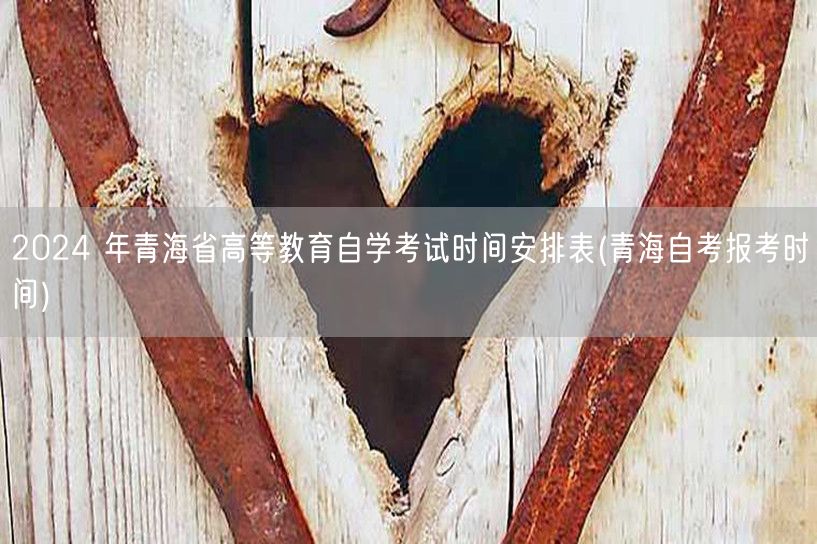 2024 年青海省高等教育自学考试时间安