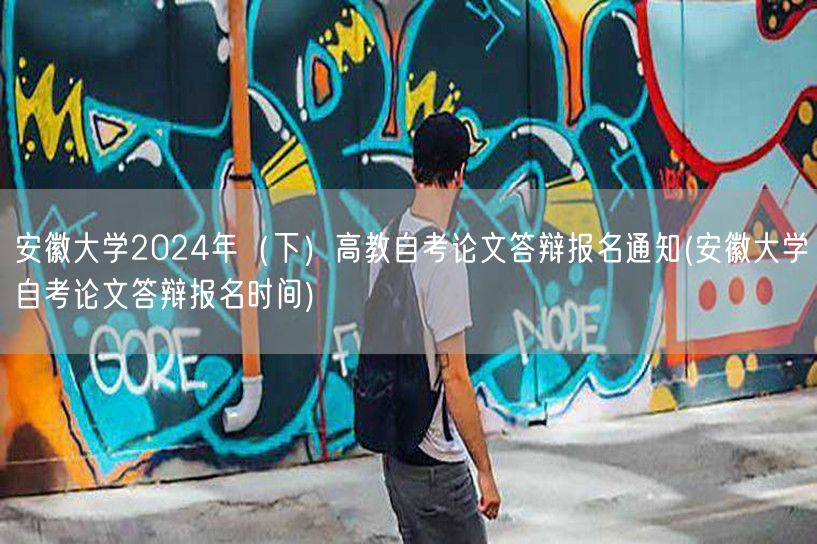 安徽大学2024年（下）高教自考论文答辩