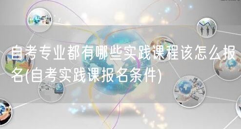 自考专业都有哪些实践课程该怎么报名(自考