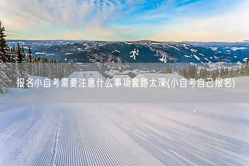 报名小自考需要注意什么事项套路太深(小自