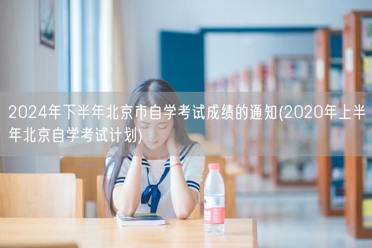 2024年下半年北京市自学考试成绩的通知