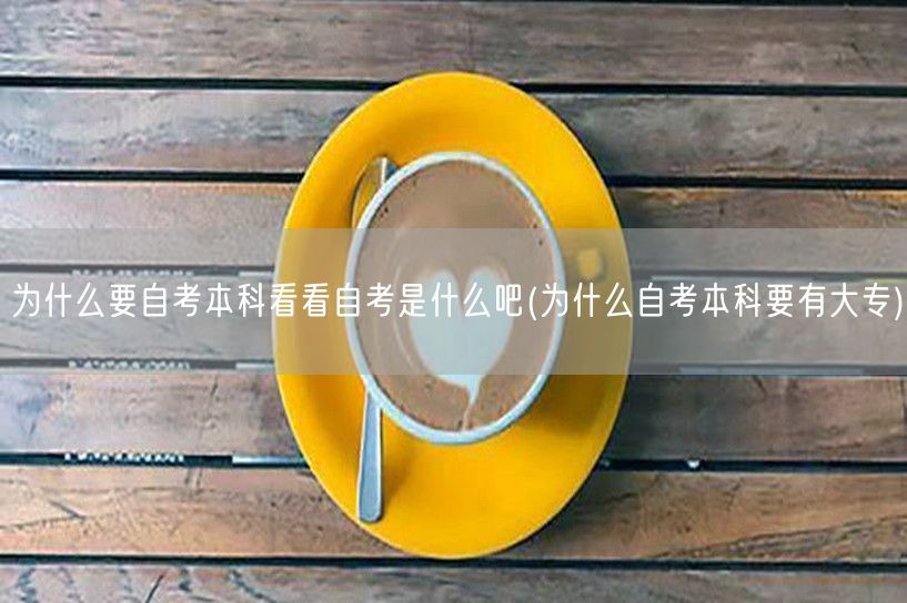 为什么要自考本科看看自考是什么吧(为什么