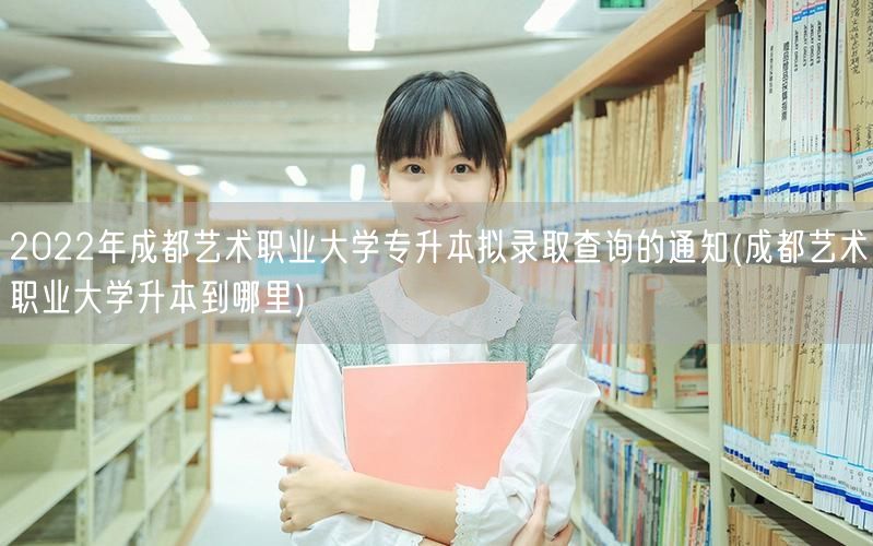 2022年成都艺术职业大学专升本拟录取查