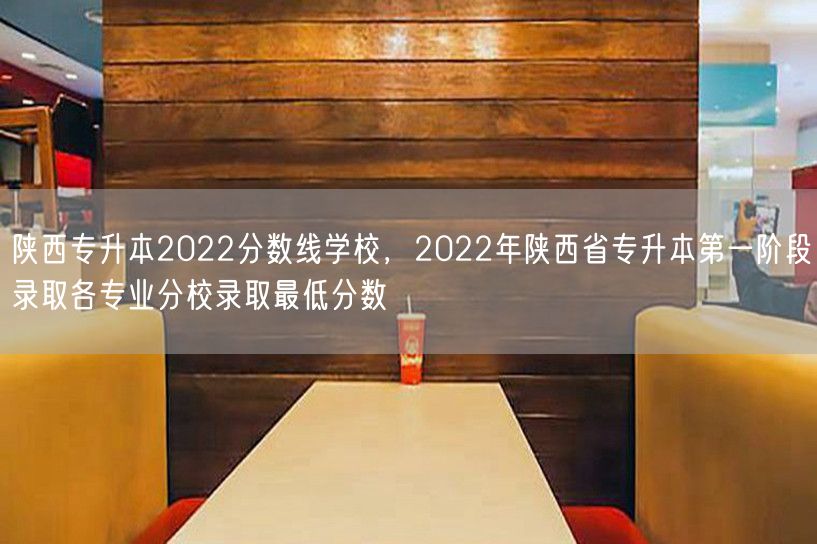 陕西专升本2022分数线学校，2022年