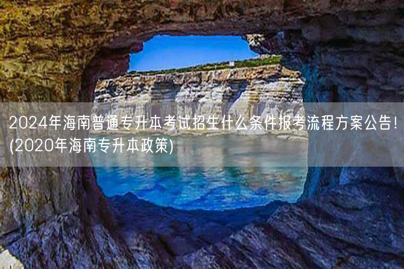 2024年海南普通专升本考试招生什么条件