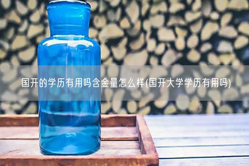 国开的学历有用吗含金量怎么样(国开大学学