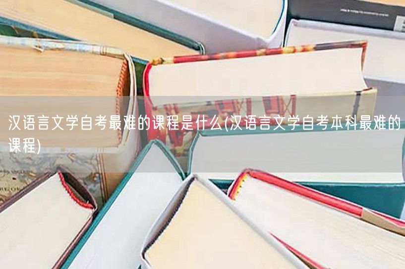汉语言文学自考最难的课程是什么(汉语言文