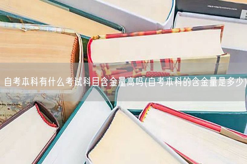 自考本科有什么考试科目含金量高吗(自考本