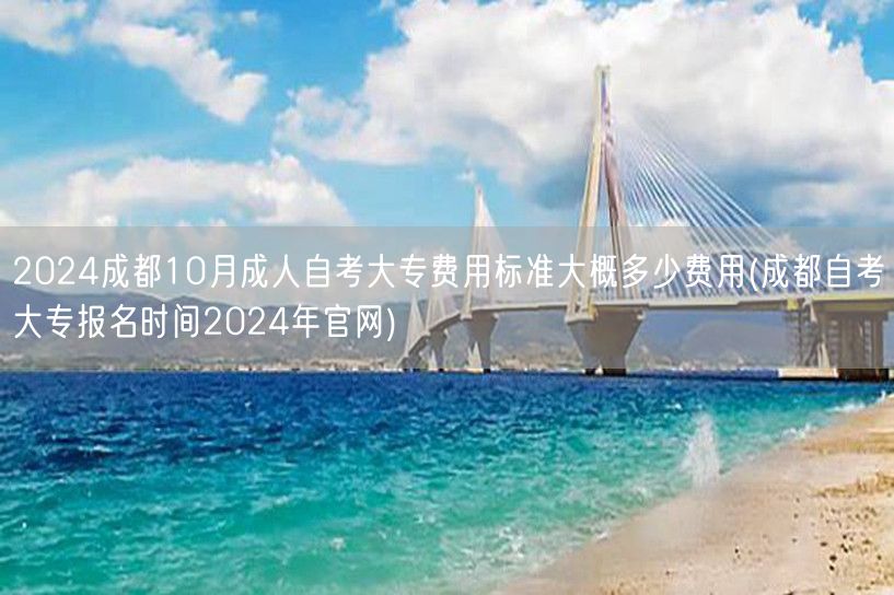 2024成都10月成人自考大专费用标准大