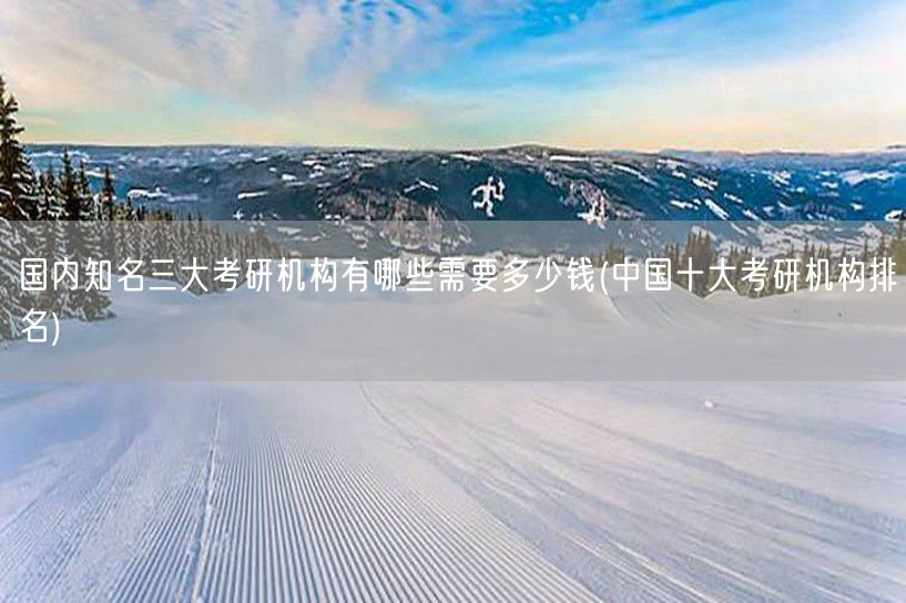 国内知名三大考研机构有哪些需要多少钱(中