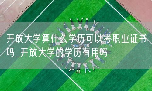 开放大学算什么学历可以考职业证书吗_开放