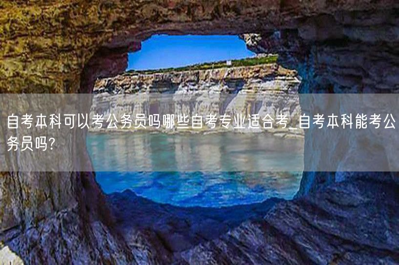 自考本科可以考公务员吗哪些自考专业适合考