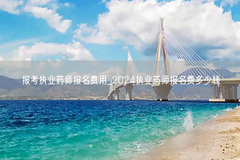 报考执业药师报名费用_2024最新报名费