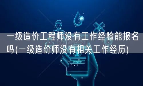一级造价工程师没有工作经验能报名吗 能否