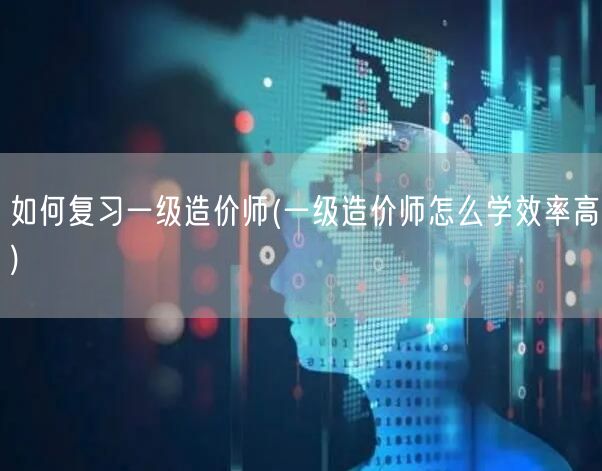 如何复习一级造价师 提高学习效率的实用技