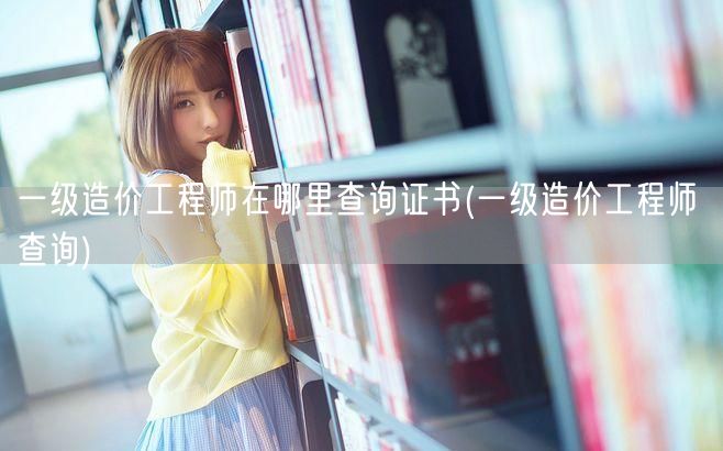 一级造价工程师证书查询平台及方式