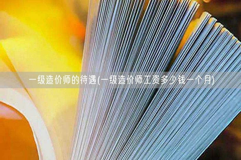 一级造价师的待遇 月薪及薪资水平概览