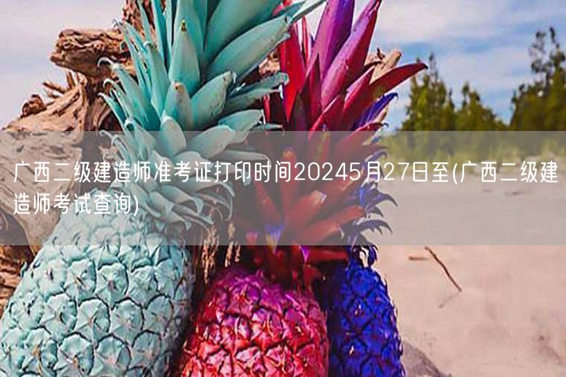 广西二级建造师准考证打印时间2024 5