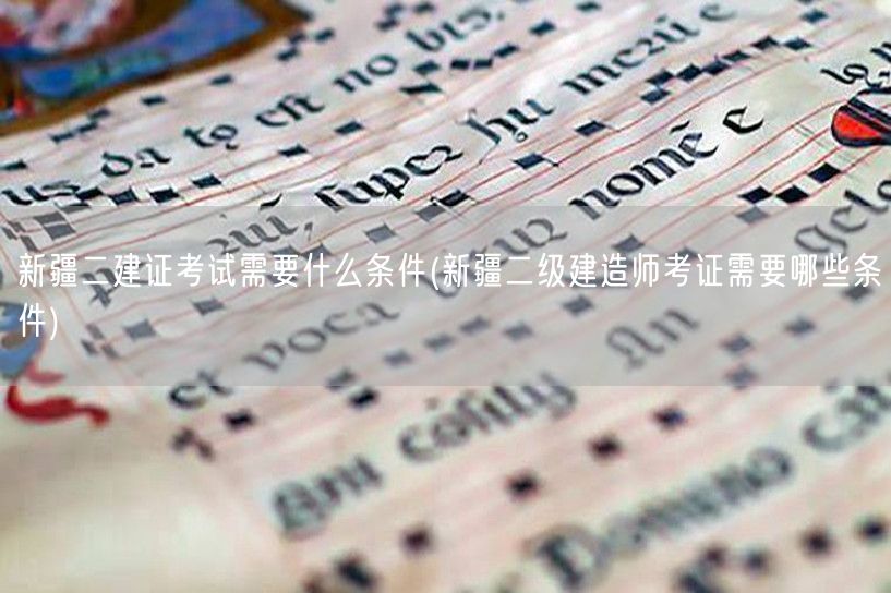 新疆二建证考试条件概览