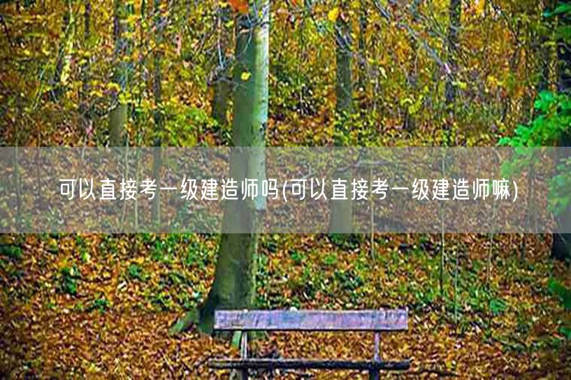 直接报考一级建造师条件