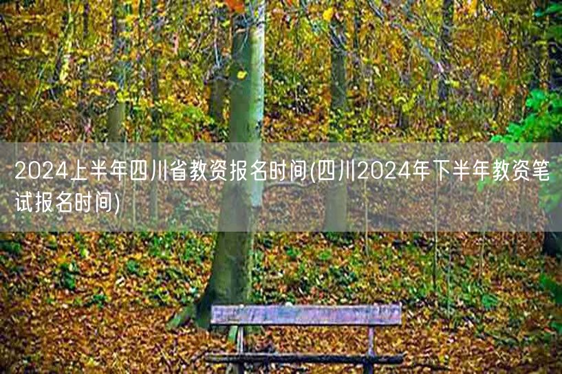 2024上半年四川教资报名及下半年笔试报