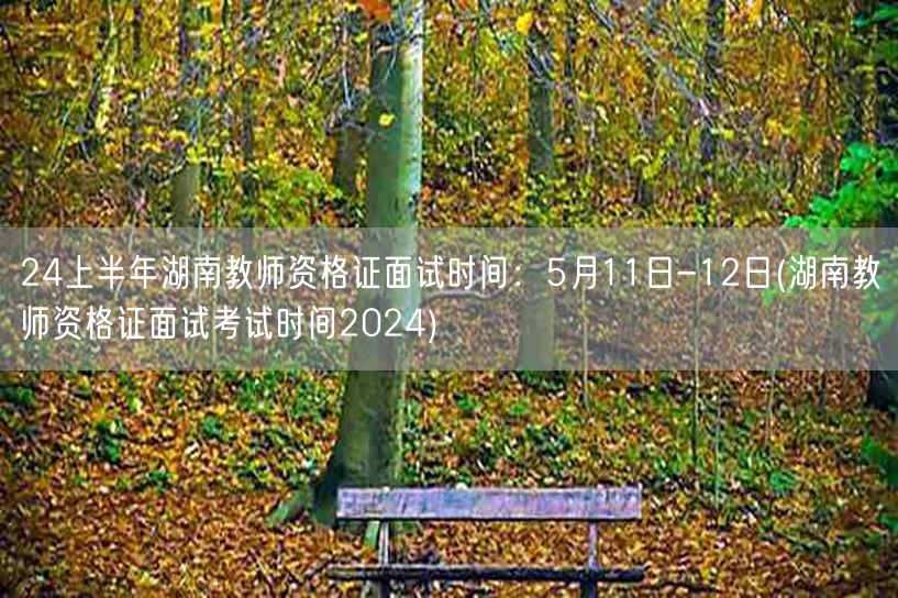 24上半年湖南教师资格证面试时间5月11
