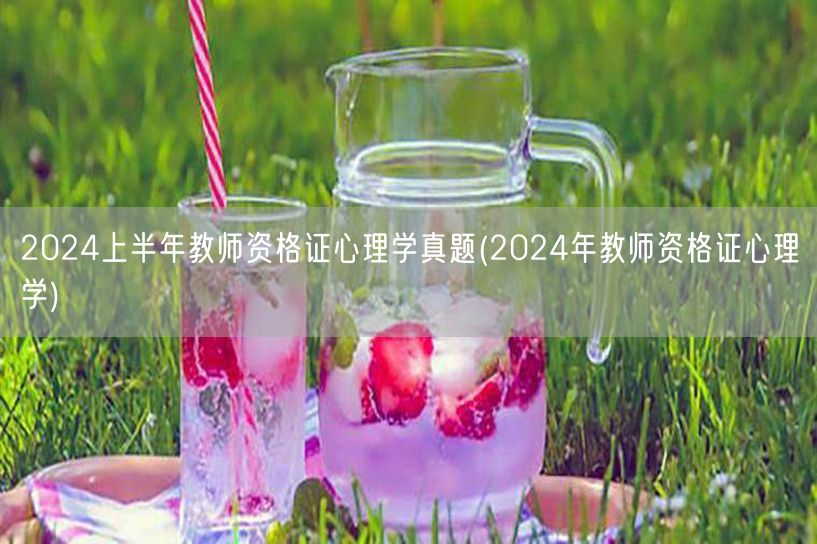 2024上半年教师资格证心理学真题及答案