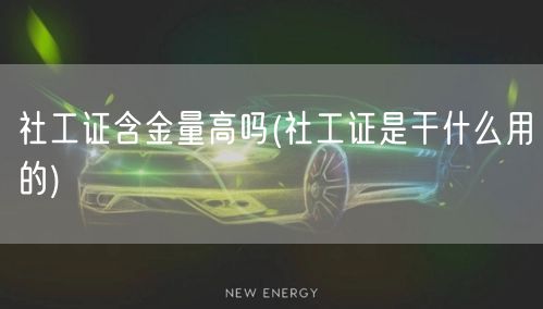 社工证含金量用途解析