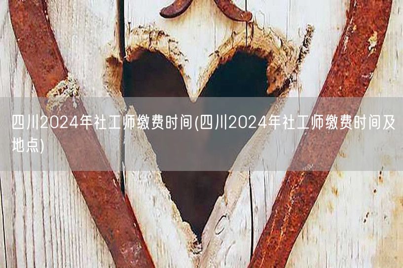 四川2024社工师缴费时间及报名点