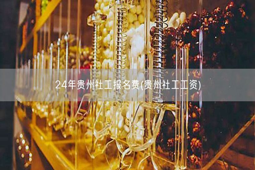 24年贵州社工报名费及薪资水平