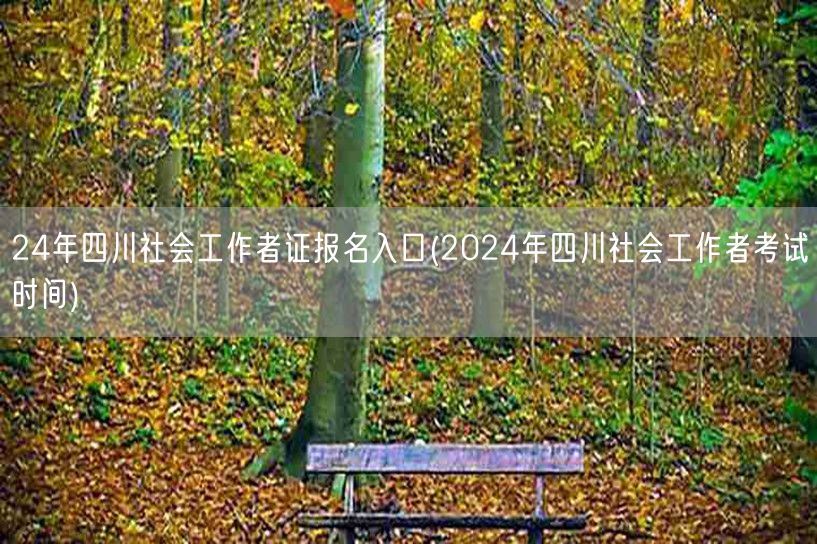 24年四川社工证报名入口及考试时间
