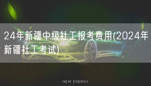 2024新疆中级社工报考费用查询