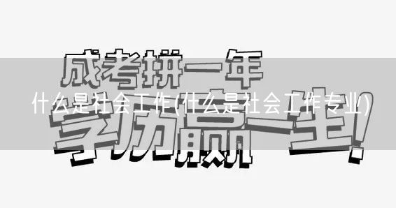 社会工作定义及专业概览