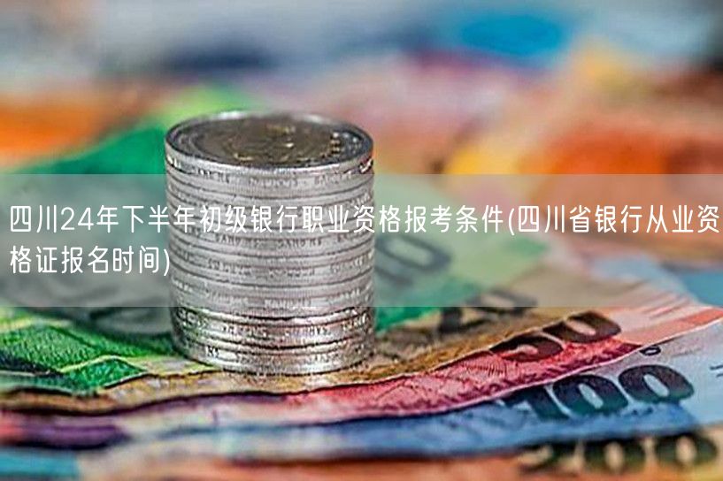 四川24年下初级银行职业资格报考及报名时