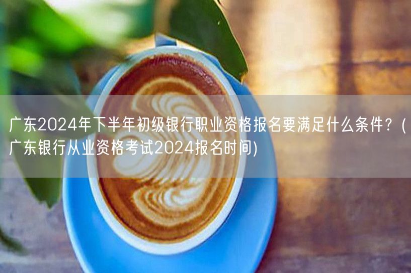 广东2024下半年初级银行资格报名条件及