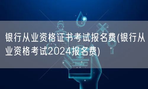 银行从业资格2024报名费及流程