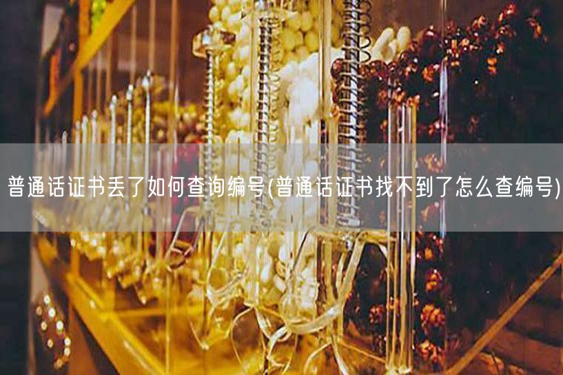 普通话证书丢失编号查询方法