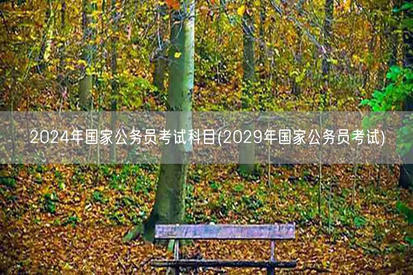 2024国考科目 展望2029国考趋势