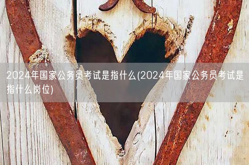 2024国考定义及岗位详解